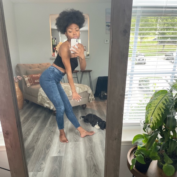 Black Halter Crop Top - Picture 9 of 11